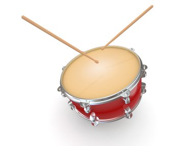 Drum and drumsticks clipart