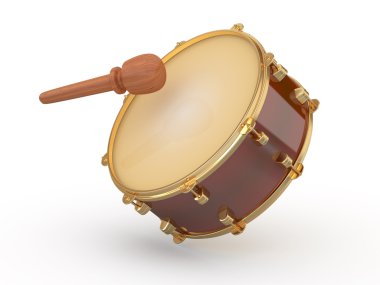 Drum and drumstick clipart