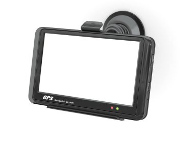 Gps with empty screen. 3d clipart