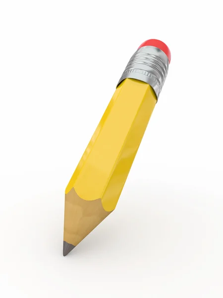 Ceruza és radír. 3D — Stock Fotó