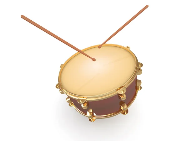 Drum and drumsticks — Stock Photo, Image