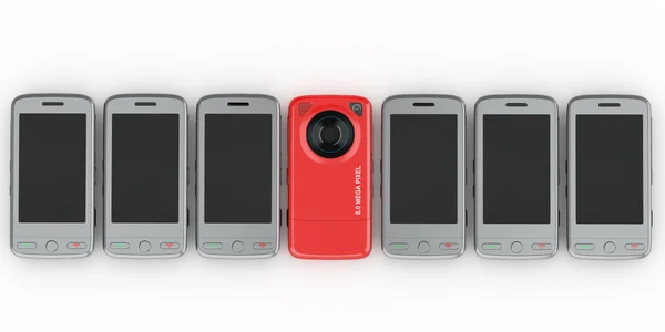 Cep telefonları. 3D — Stok fotoğraf