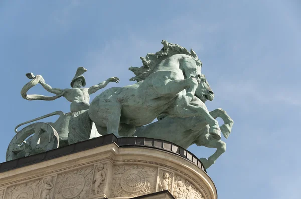 Bohaterowi na placu budapest, Węgry — Zdjęcie stockowe