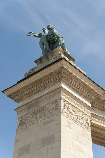 Praça de Heroe Budapeste, Hungria — Fotografia de Stock