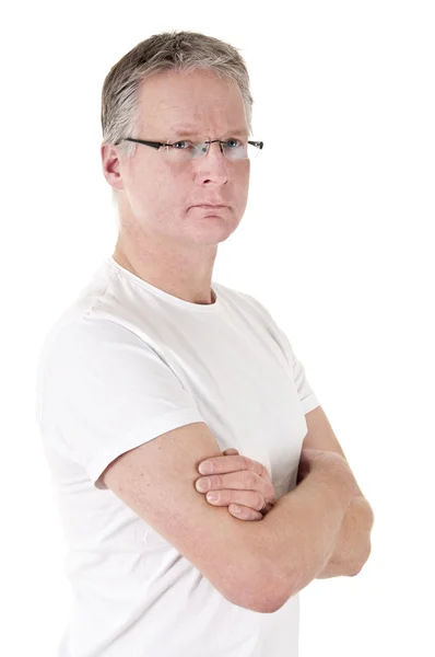 Gözlüklü ciddi olgun adam — Stok fotoğraf