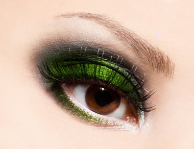 Close-up of beautiful womanish eye clipart