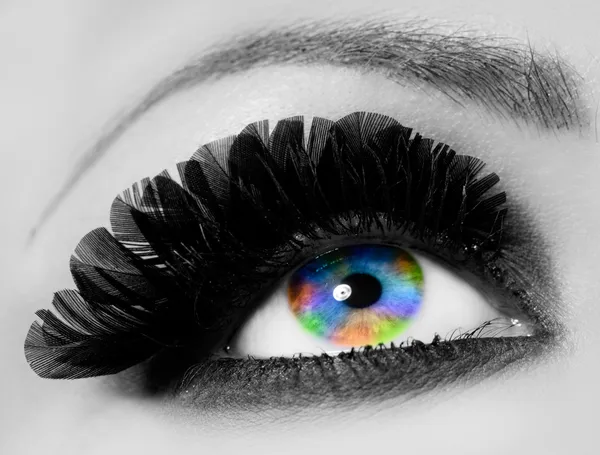 Крупним планом красиве жіноче око — стокове фото