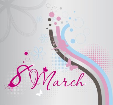 Background card for 8 march clipart