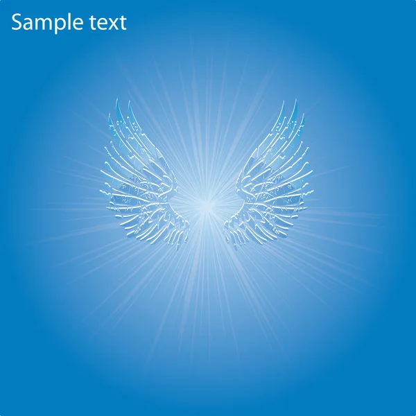 Fond ailes de brillance sacrées — Image vectorielle