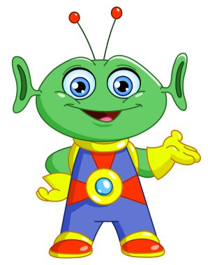 Friendly alien clipart