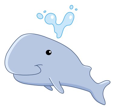 Baby whale clipart