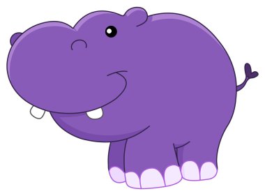 Baby hippo clipart