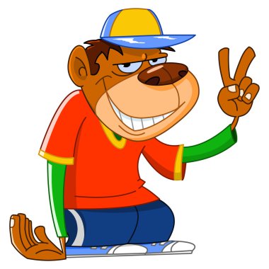 Cool monkey clipart