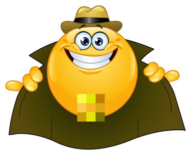 Flasher emoticon clipart