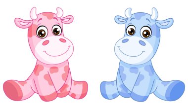 Baby cows clipart