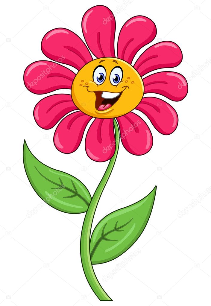 stock illustration cartoon flower