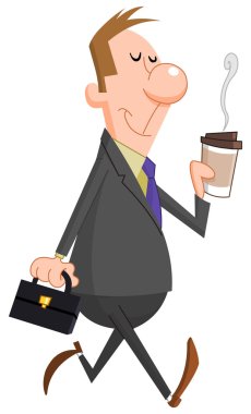 Businessman with coffee vector