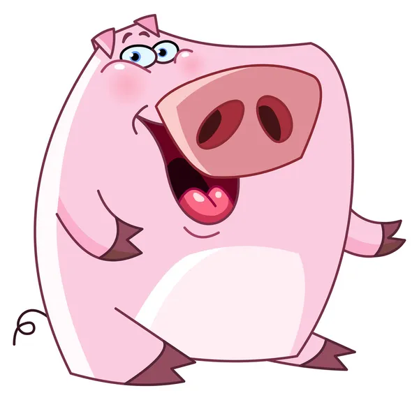 Friendly pig — Stock Vector
