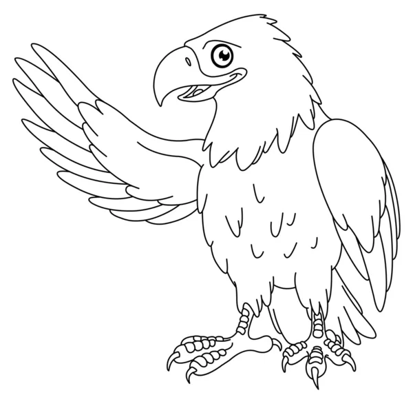 Outlined eagle — Stock Vector