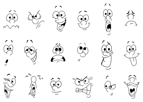 Expresiones faciales — Archivo Imágenes Vectoriales