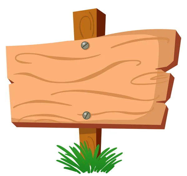 Segno di legno — Vettoriale Stock