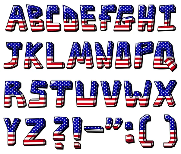 stock vector Usa alphabet