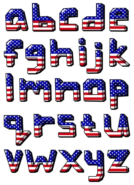 Petit alphabet américain — Image vectorielle