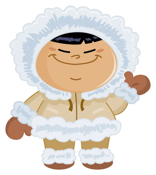 Eskimo kid — Stock Vector