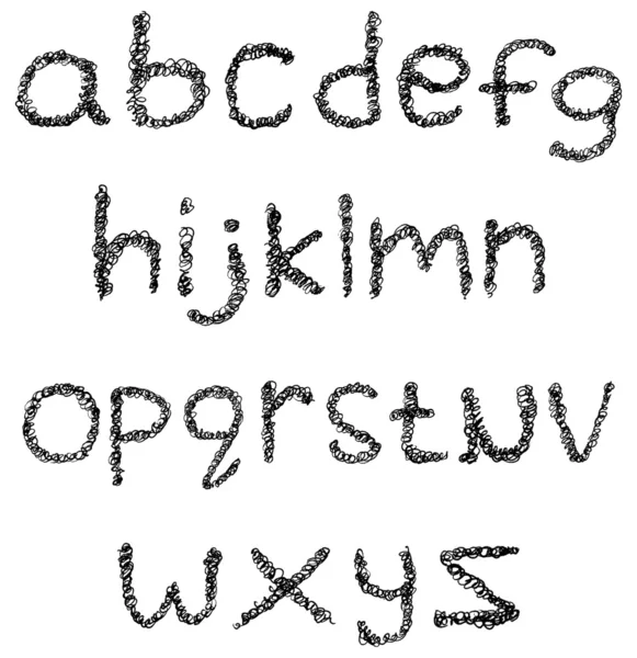 Escribir alfabeto pequeño — Archivo Imágenes Vectoriales