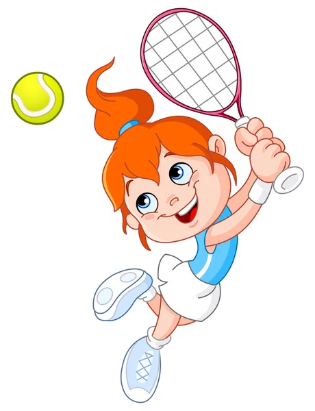 Tennis fille — Image vectorielle