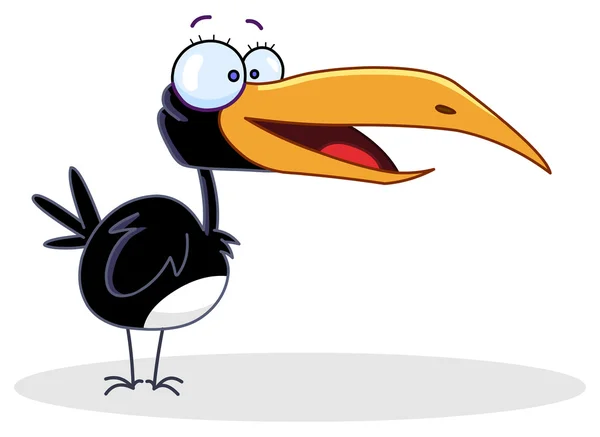 Drôle de corbeau — Image vectorielle