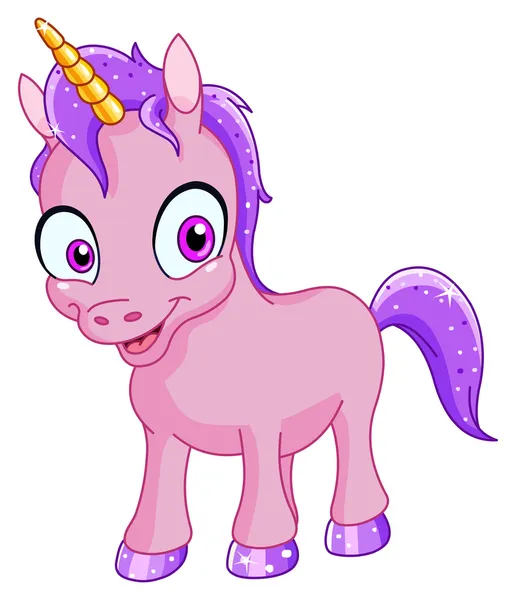 Smiling unicorn — Stock Vector
