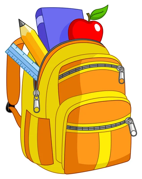 School backpack — Stock Vector