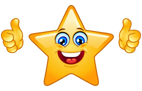 Thumbs up star — Stock Vector