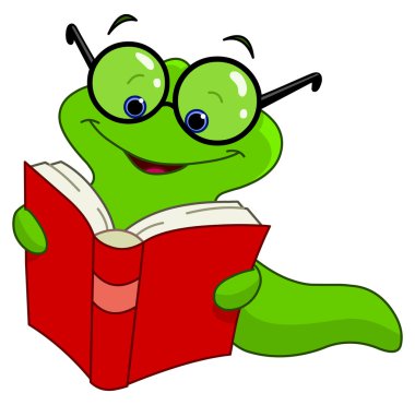 Book worm clipart