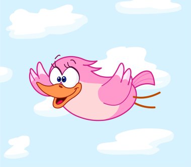 Bird flying clipart