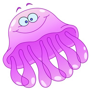 Cartoon jellyfish clipart