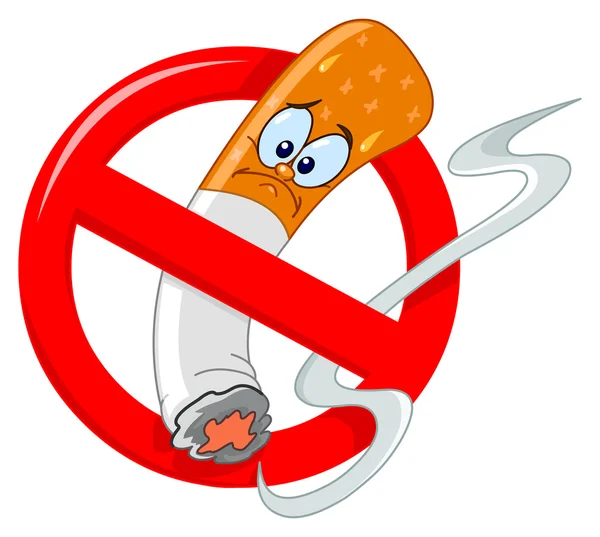 No fumar dibujos animados — Vector de stock