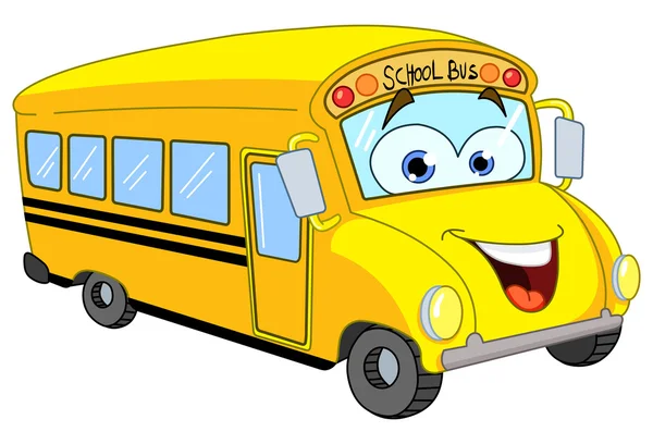Γελοιογραφία σχολικό λεωφορείο — Διανυσματικό Αρχείο