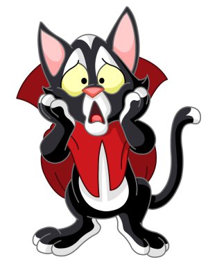 Vampire cat clipart