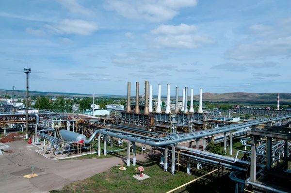 Tovární zpracování plynu — Stock fotografie