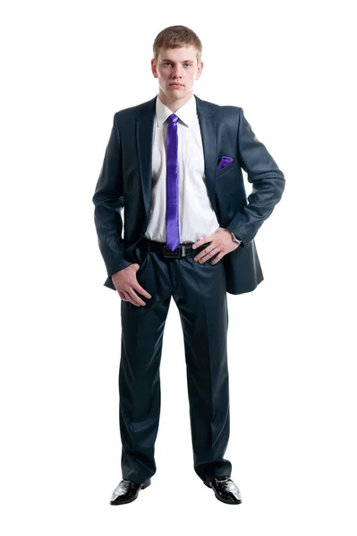 Mladý podnikatel v obleku — Stock fotografie