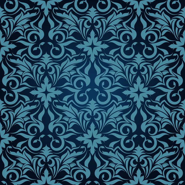 Blå sömlös bakgrund mönster — Stock vektor