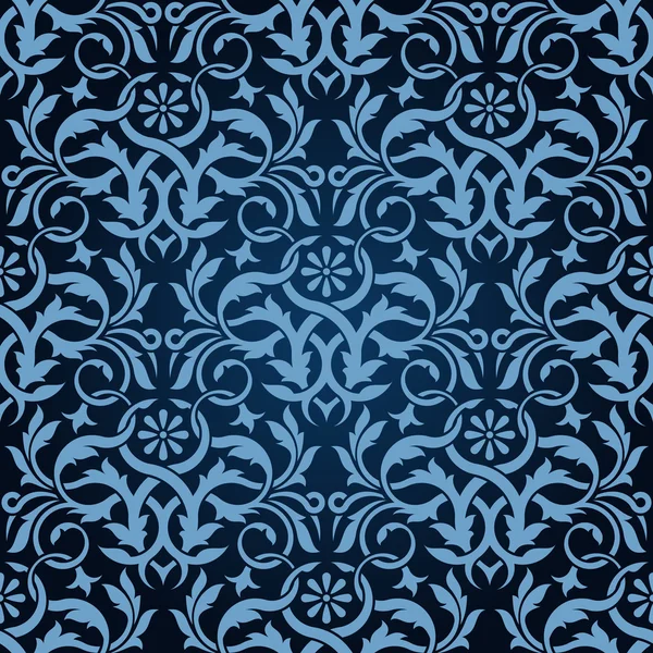 Blauwe naadloze achtergrond patroon — Stockvector