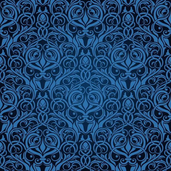Blå sömlös bakgrund mönster — Stock vektor