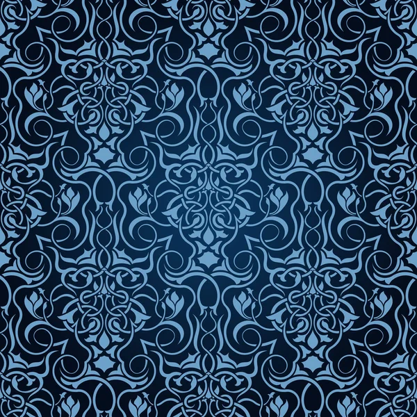 青のシームレスな壁紙パターン — ストックベクタ