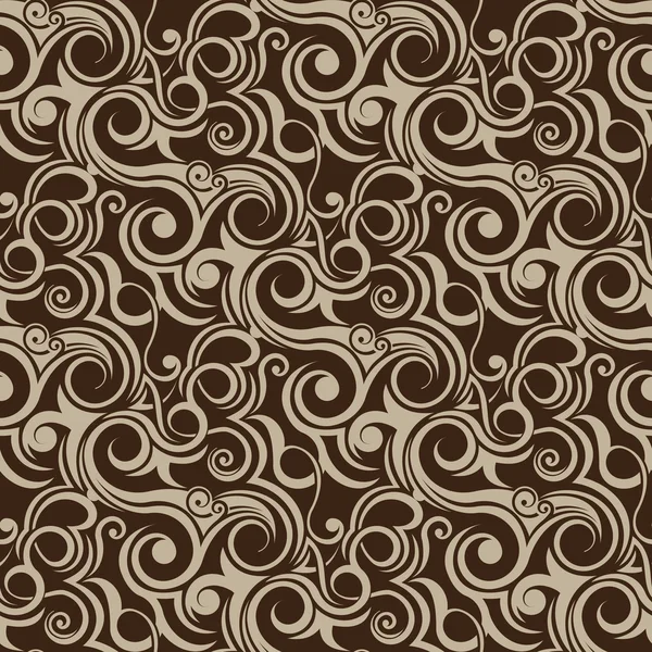 Brown padrão papel de parede sem costura — Vetor de Stock