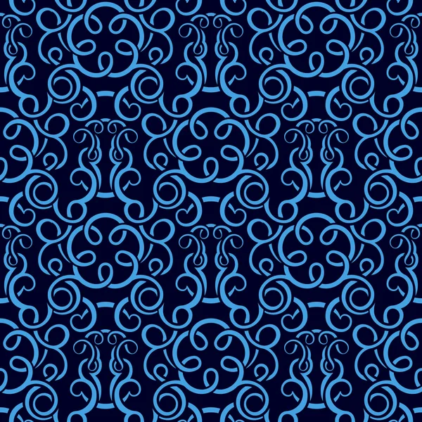 Blauwe naadloze achtergrond patroon — Stockvector