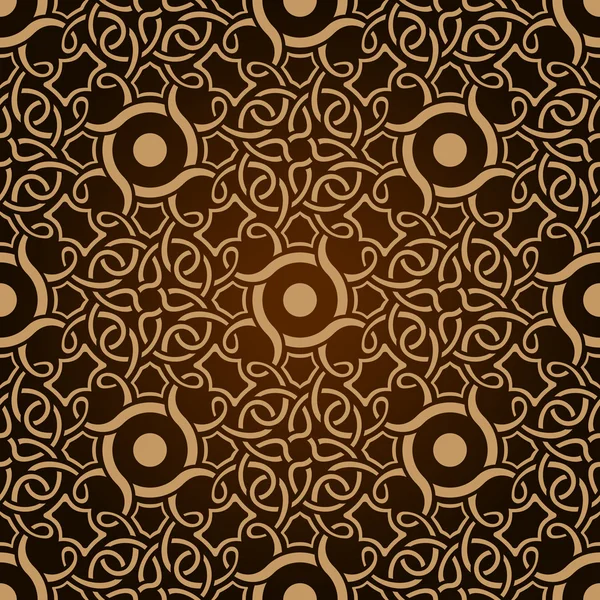 갈색 원활한 벽지 패턴 — 스톡 벡터