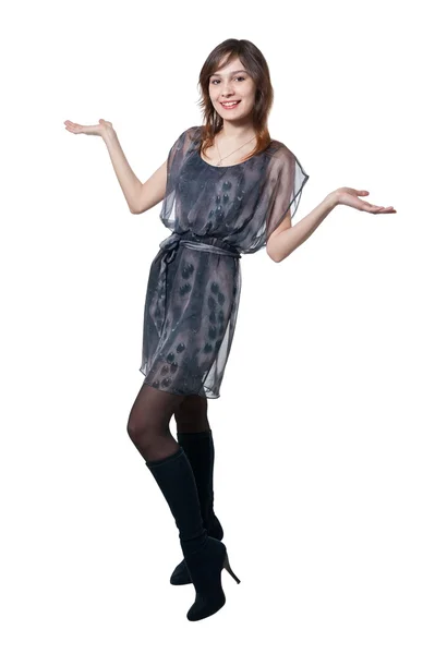 Sexy Mädchen im transparenten Kleid — Stockfoto
